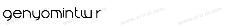 GenYoMinTW R字体转换